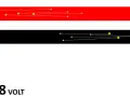 Schema elettrico con batteria 48V, cavo rosso e nero che alimentano una lampadina. Illustra il flusso di corrente, suggerendo quanti ampere porta un cavo da 2,5 mm.