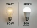 Confronto tra lampadina a incandescenza (60W) e LED (800 lumen). Scopri quale lampadina fa più luce con meno energia.