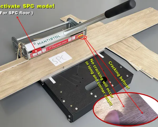 Tagliare PVC SPC con taglierina Mantistol. Nessuna crepa nei tagli lunghi e d'angolo.